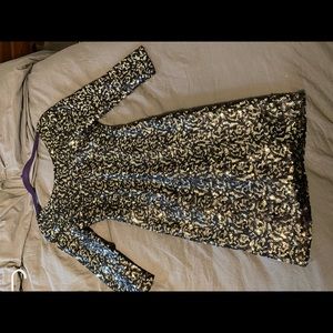 Sequined gold and black dress, size XS